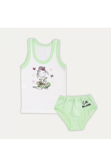 Комплект білизни  для дівчинки Балерина салатовий кулір