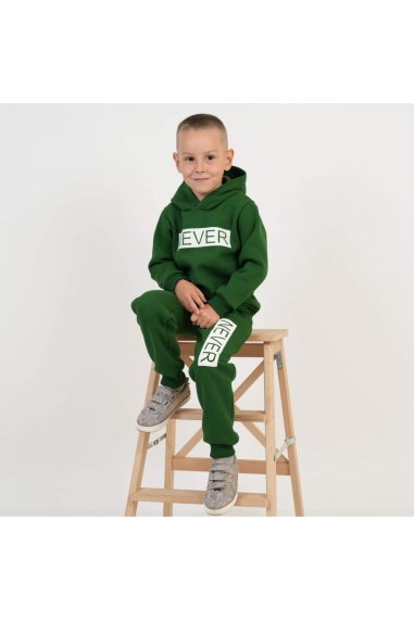 Костюм теплий для хлопчика пляшковий тринитка на флісі