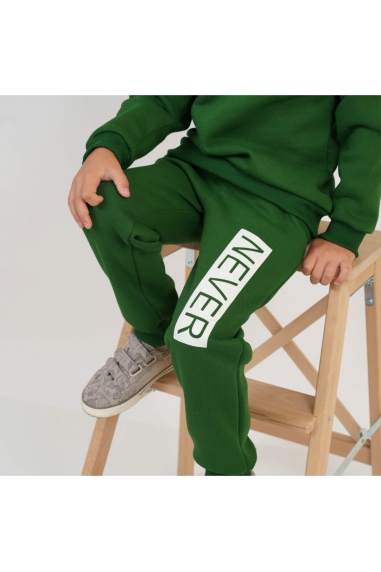 Костюм теплий для хлопчика пляшковий тринитка на флісі - 1