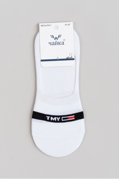 Сліди для чоловіків білий бавовна