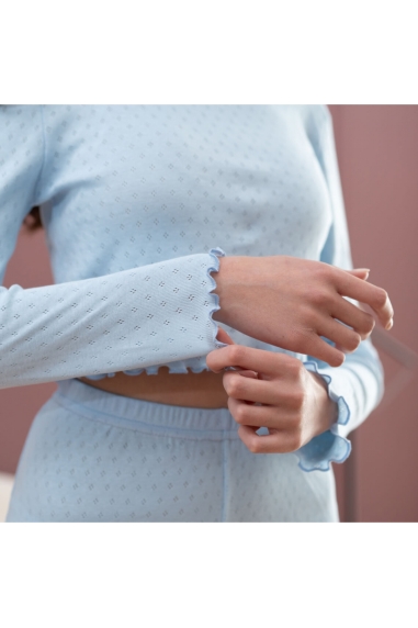 Комплект жіночий блакитний трансфер - 1