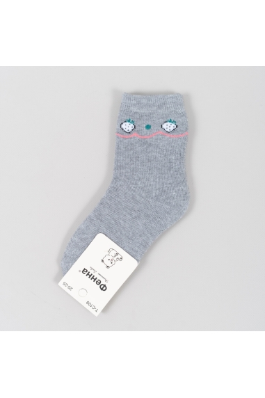 Шкарпетки для дівчинки сірий махра