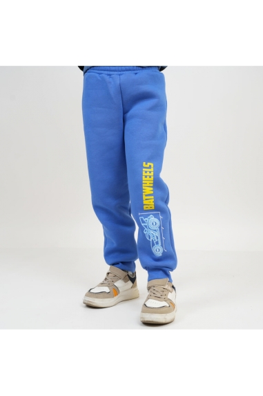 Штани для хлопчика блакитний тринитка на флісі