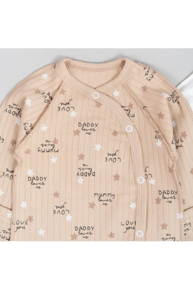 Сліп для новонароджених бежевий интерлок пенье - 2