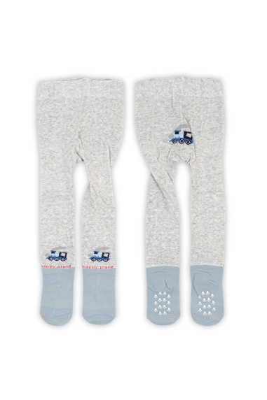 Колготки з антіковзянням під памперс для хлопчиків сірий бавовна