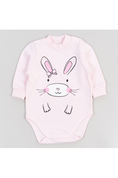 Боді  для малят Зайка рожевий начіс(футер)