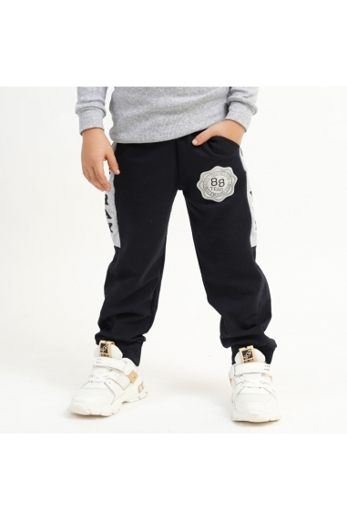 Штани для хлопчиків сірий двонитка - 3