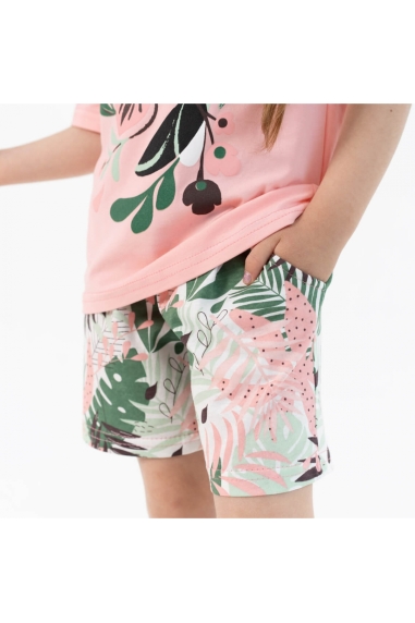 Комплект для дівчинки персиковий стретч-кулір - 1