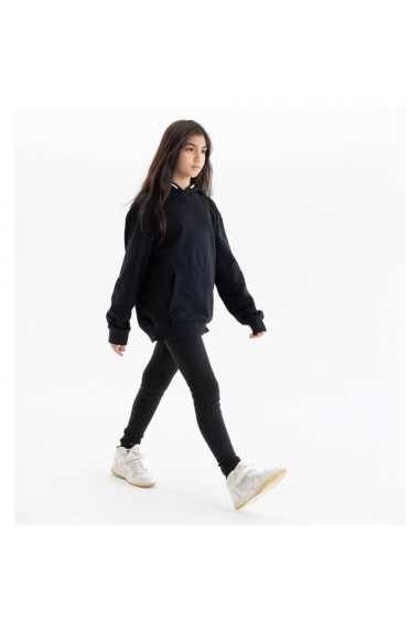 Лосини на хутрі для дівчинки чорний велсофт