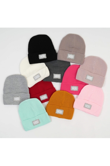 Шапка для дівчинки світло-сірий в'язка - 1