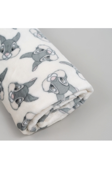 Пухнастий плед ясельний Зайчик білий велсофт