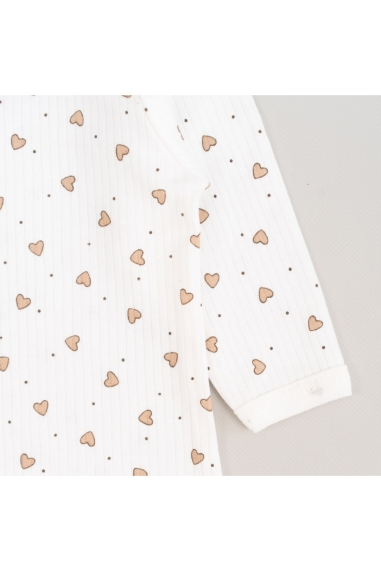 Джемпер для малят Сердечка молочний інтерлок - 1