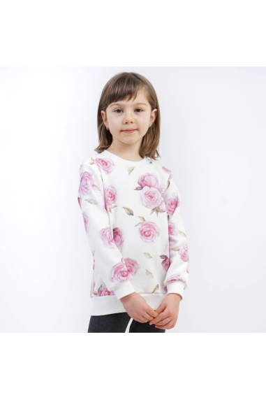 Джемпер для дівчинки білий тринитка петля