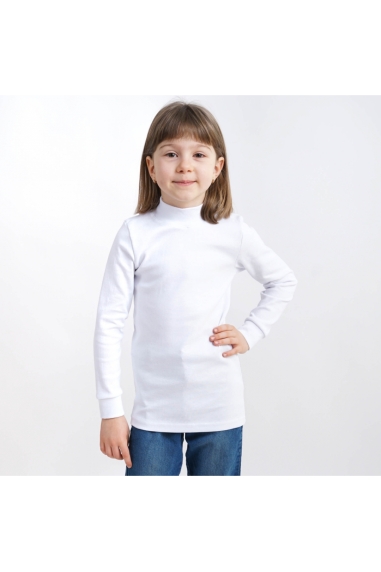 Гольф  для дівчинки білий стретч