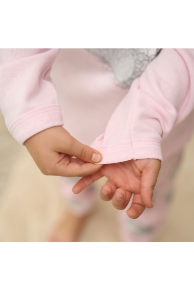 Піжама  для дівчинки Ведмедик Теді рожева начіс(футер) - 4