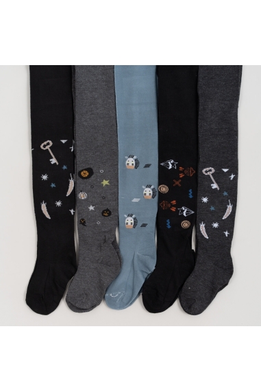 Колготки для хлопчика темно-синій бавовна - 1