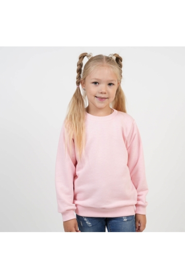 Світшот теплий для дівчинки світло рожевий тринитка петля