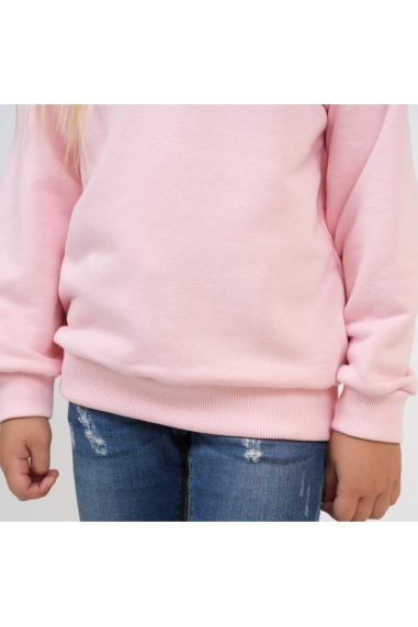 Світшот теплий для дівчинки світло рожевий тринитка петля - 1