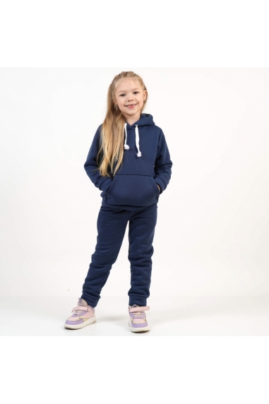 Костюм теплий на хутрі для дівчинки індиго Костюм теплий для дівчинки