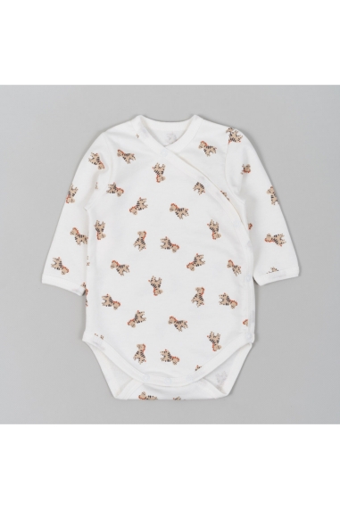 Боді для малят Зебри молочний начіс (футер) - 2