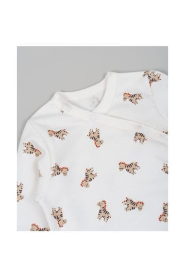 Боді для малят Зебри молочний начіс (футер) - 3