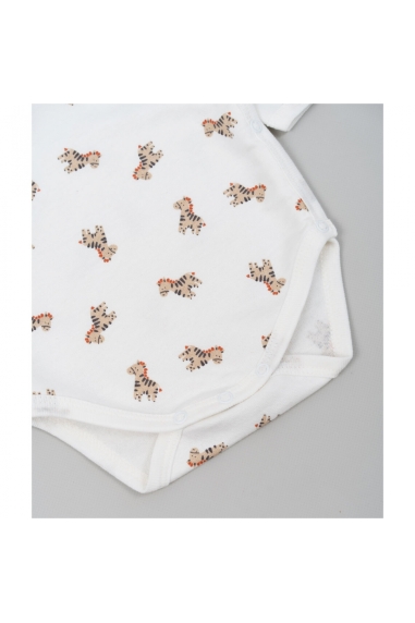 Боді для малят Зебри молочний начіс (футер) - 4