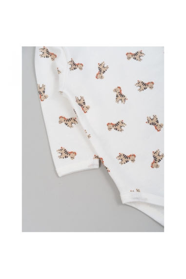 Боді для малят Зебри молочний начіс (футер) - 5