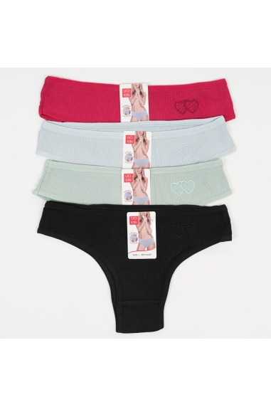 Труси жіночі чорний бавовна - 1