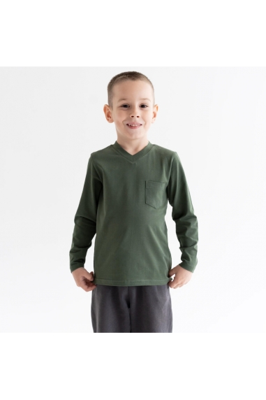 Лонгслів з кишенєю для хлопчика хакі фулікра