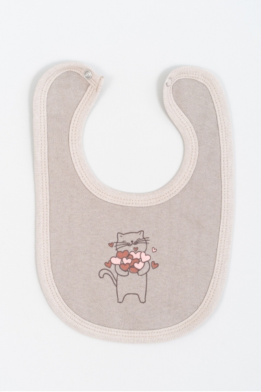 Слинявчик дитячий Котик моко начіс (футер)