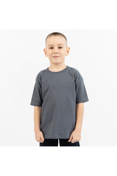 Футболка для хлопчика оверсайз графіт кулір