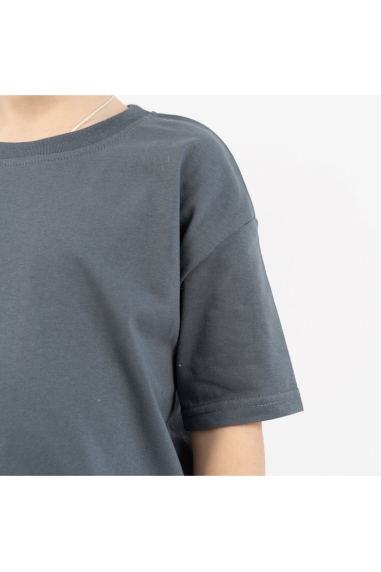 Футболка для хлопчика оверсайз графіт кулір - 1