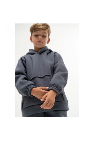 Костюм для хлопчика графіт тринитка на флісі - 4