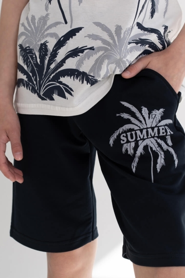 Костюм для хлопчика "Summer" чорний двонитка - 1