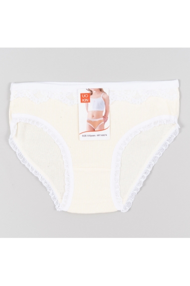 Трусики для дівчинки жовтий пастель рубчик-преміум