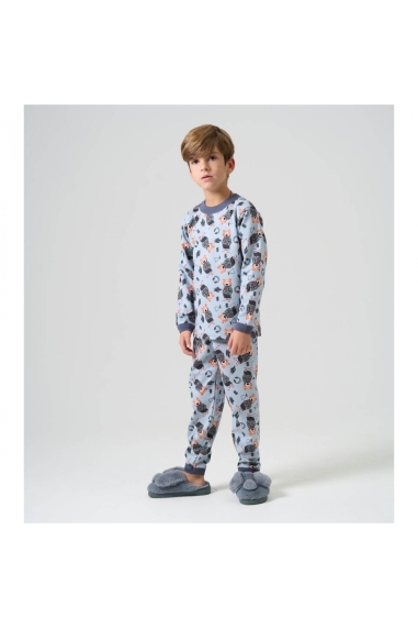Піжама для Хлопчика Блакитний Ведмедики блакитний начіс (футер)