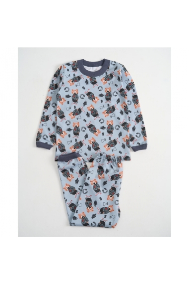 Піжама для Хлопчика Блакитний Ведмедики блакитний начіс (футер) - 5