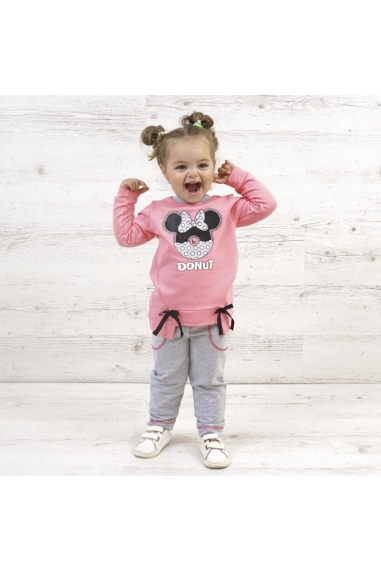 Комплект для дівчинки кораловий начіс(футер) - 1