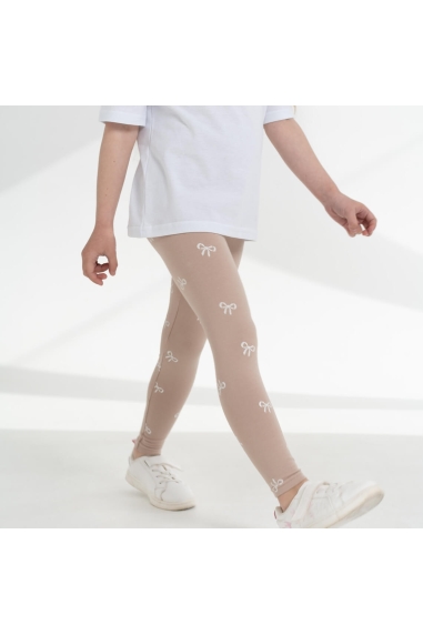 Лосини для дівчинки бежевий фуликра - 3