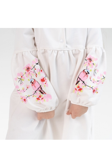 Сукня для дівчинки Сакура молочний двонитка - 3