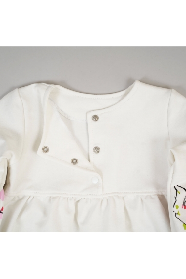 Сукня для дівчинки Сакура молочний двонитка - 5