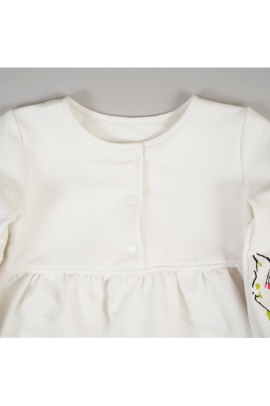 Сукня для дівчинки Сакура молочний двонитка - 6