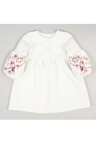 Сукня для дівчинки Сакура молочний двонитка - 8