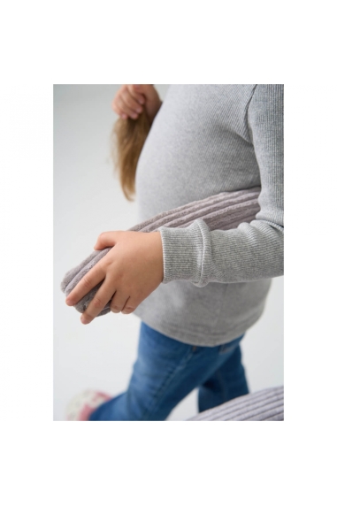 Гольф дитячий сірий рубчик з начісом - 1