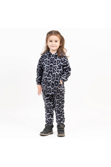 Костюм флісовий для дівчинки Лео графіт фліс