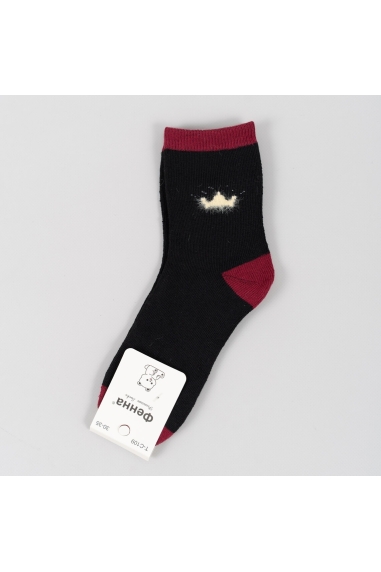 Шкарпетки для дівчинки чорний махра