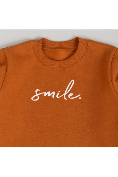 Світшот для дівчинки карамель тринитка на флісі - 3