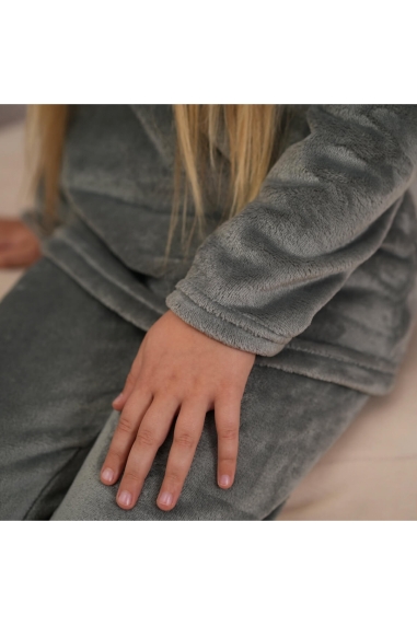 Піжама для дівчинки графіт вельсофт - 2