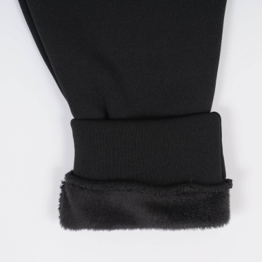 Штани теплі на хутрі чорний трикотаж на хутрі