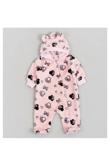 Пухнастий комбінезон для малят Міні рожевий велсофт
